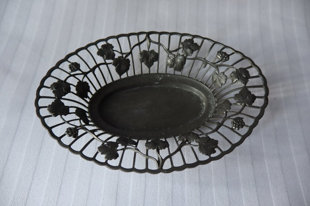Antiek WMF tinnen druivenschaal 1920-1930, Antiek en Kunst, Ophalen of Verzenden