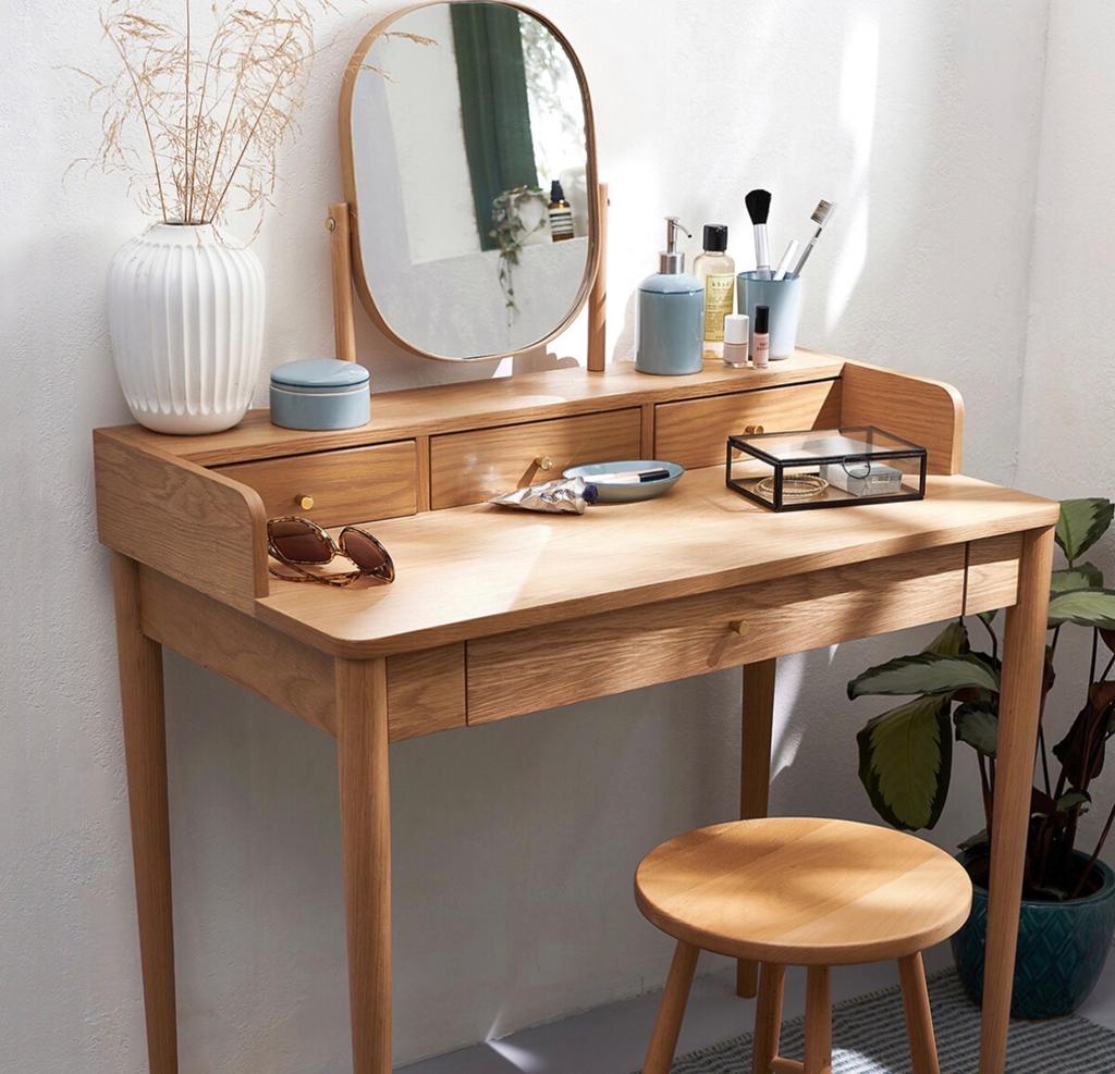 Mooie Kaptafel als nieuw met spiegel en lades, Ophalen, 100 tot 150 cm, Nieuw, 50 tot 100 cm