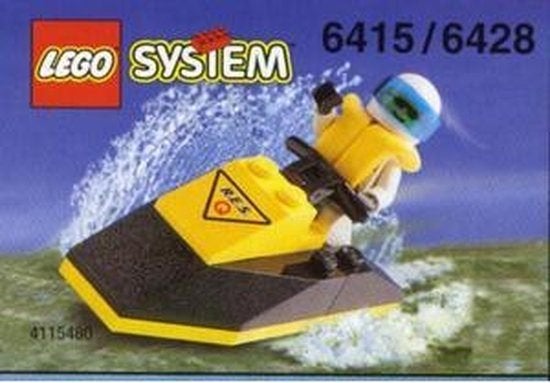 LEGO 6415/6428 Wave Saver- Jet ski (1997) Lego system serie., Gebruikt, Overige thema's, Verzenden, Lego