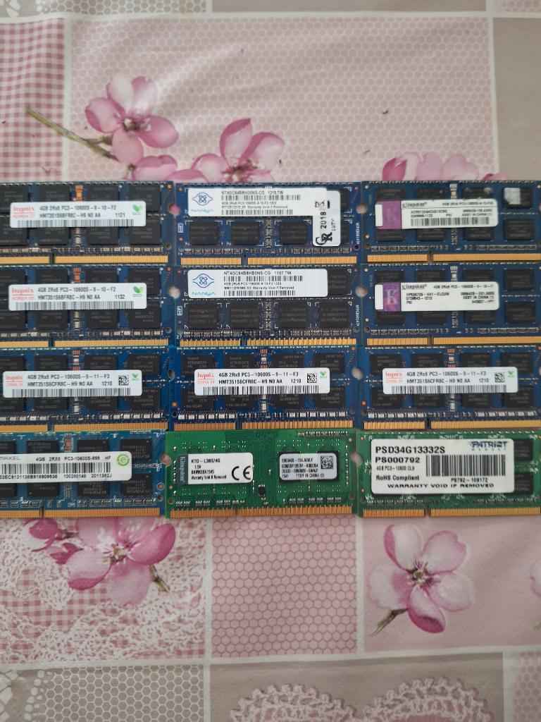 4GB PC3L/DDR3L-10600S (laptop geheugen) €5,00 Per Stuk, Ophalen, 10600S, DDR3, Zo goed als nieuw