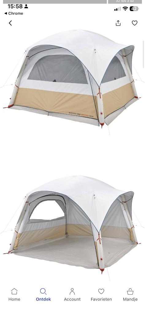Quechua dagtent, Caravans en Kamperen, Tenten, Ophalen, Gebruikt, Meer dan 6