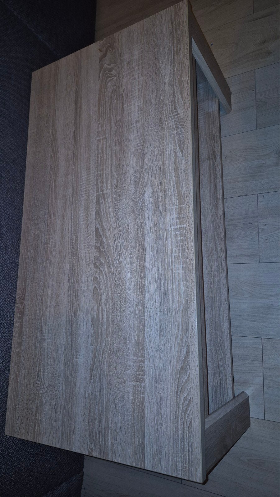 Modern TV-meubel met opbergruimte + salontafel, Ophalen, Gebruikt, 100 tot 150 cm, Minder dan 100 cm