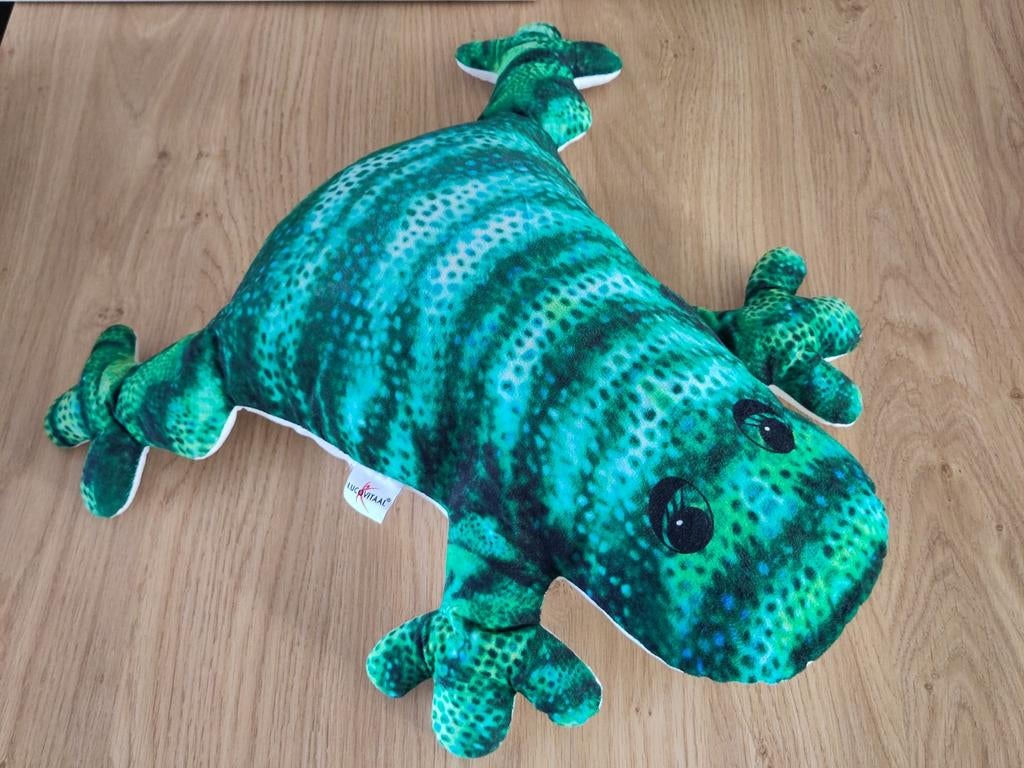 Verzwaringsknuffel van Lucovitaal - Groene hagedis 2.5 kg, Kinderen en Baby's, Ophalen, Zo goed als nieuw, Overige typen