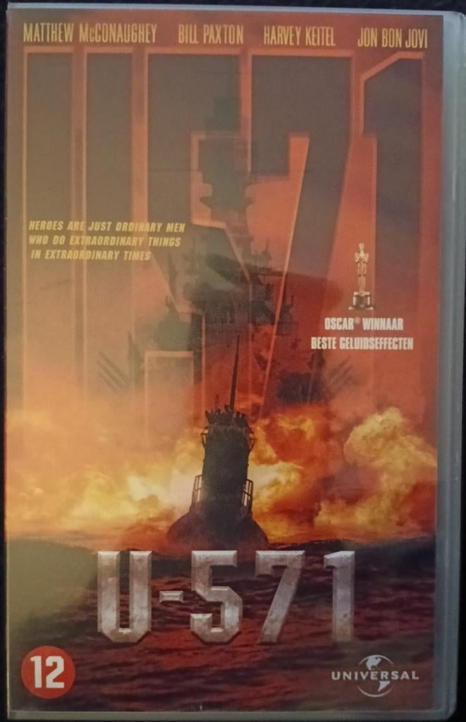 U-571 vhs, Vanaf 16 jaar, Ophalen of Verzenden, Zo goed als nieuw
