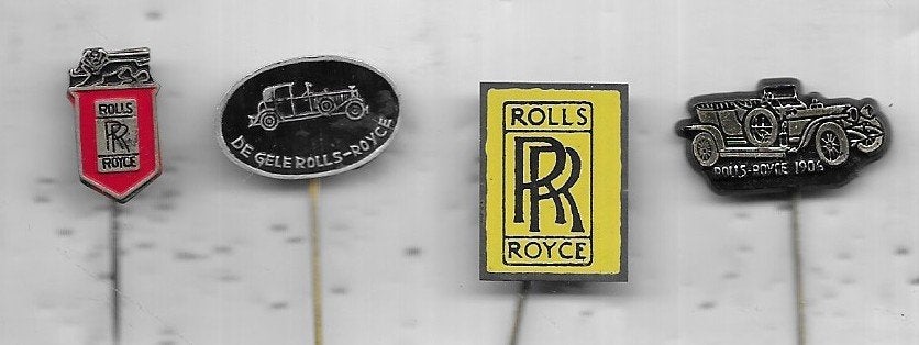 4 ROLLS ROYCE AUTO SPELDEN, Ophalen of Verzenden, Gebruikt, Transport, Speldje of Pin