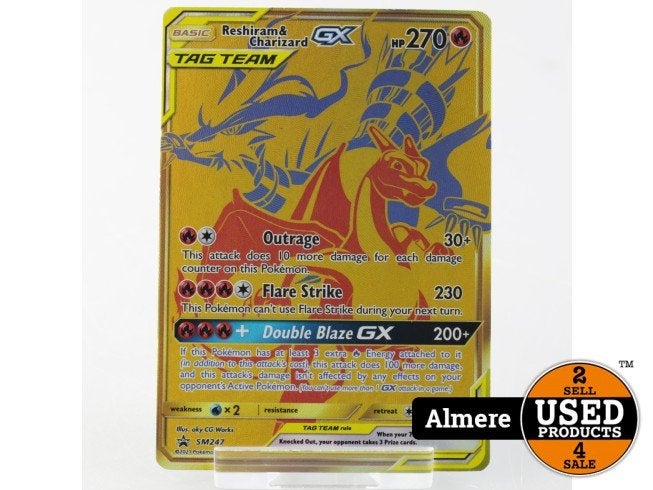 TCG Reshiram & Charizard GX (SM 247), Zo goed als nieuw