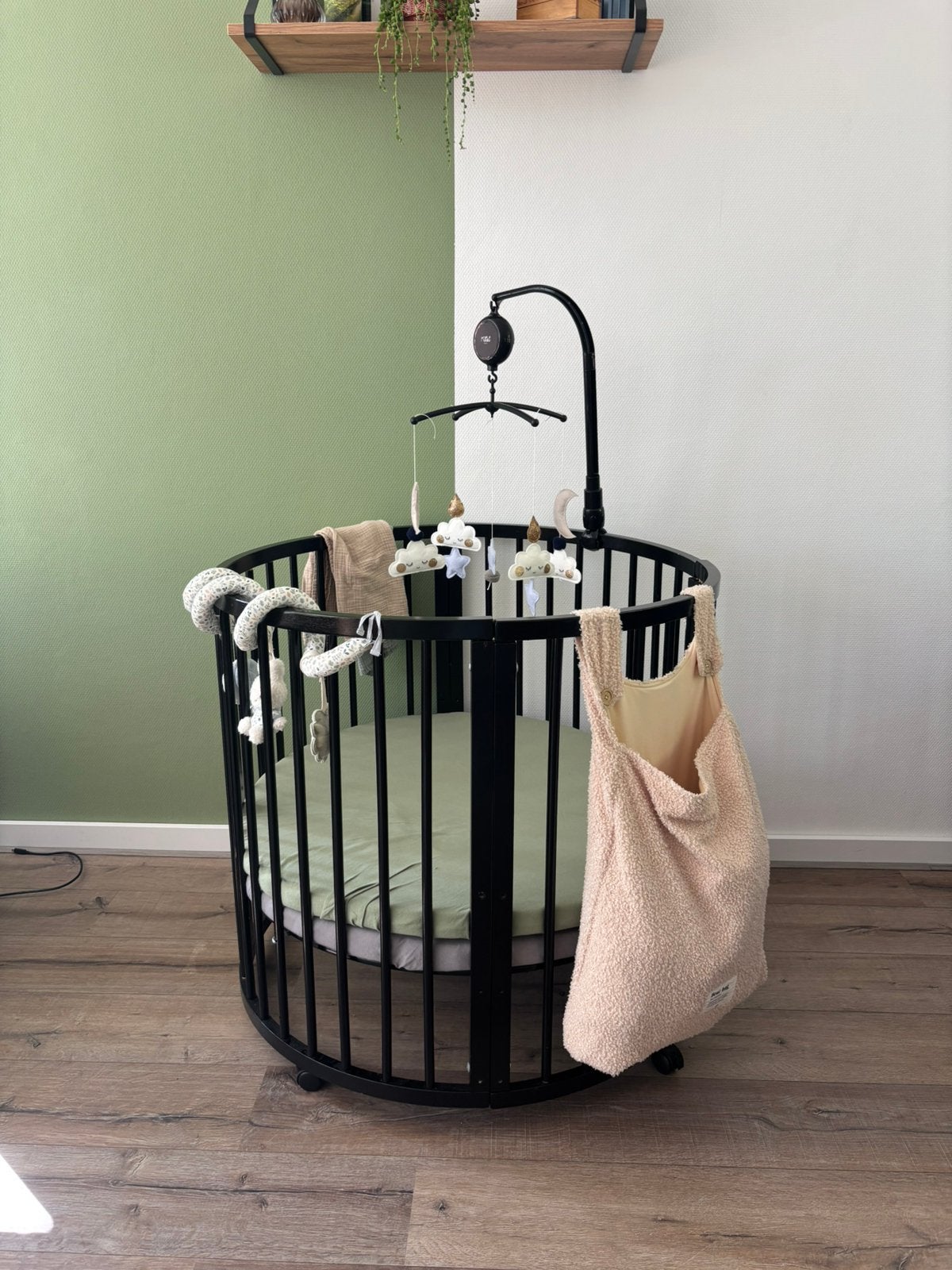 Europe Baby ronde box zwart 90 cm | Complete set, Ophalen, Zo goed als nieuw, Rond, Wieltjes