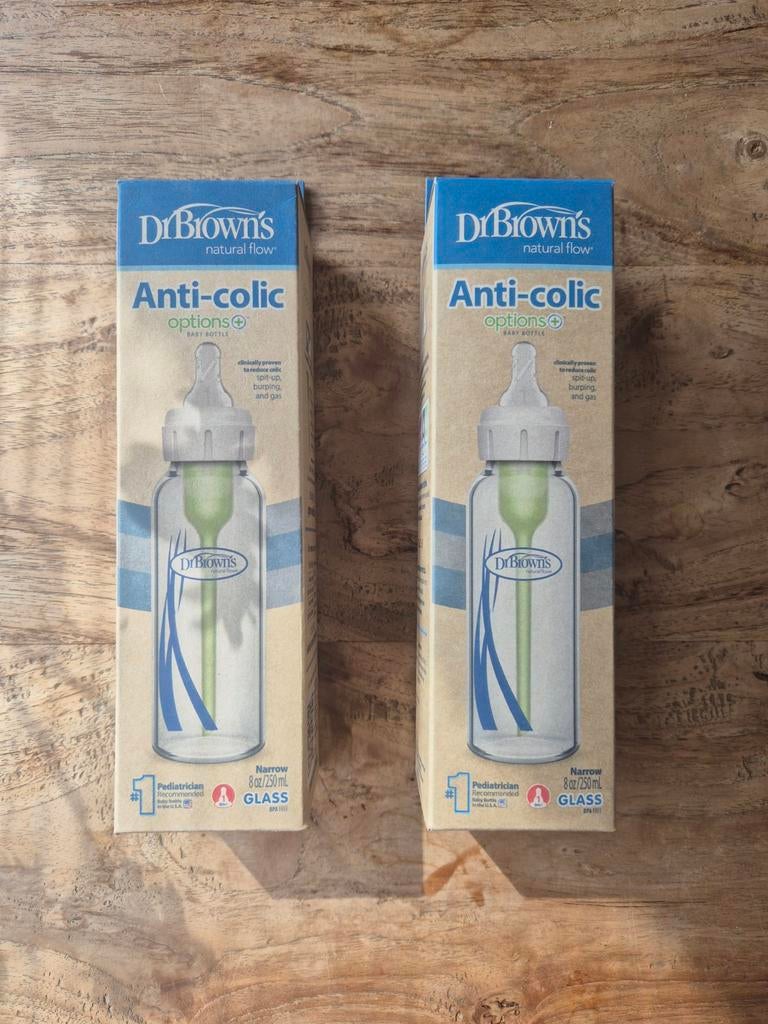 Dr. Brown's Anti-Colic Options+ Glazen Babyflessen, Kinderen en Baby's, Babyvoeding en Toebehoren, Ophalen of Verzenden, Overige typen
