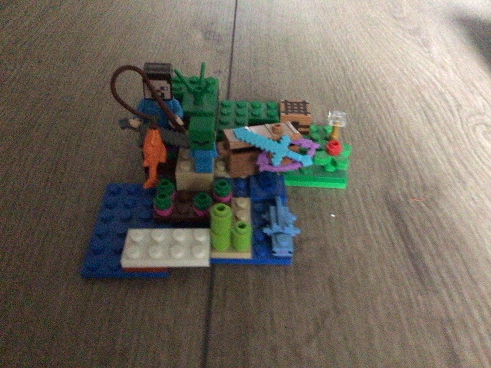 Minecraft LEGO set met Steve en zombie, Ophalen, Gebruikt, Overige merken