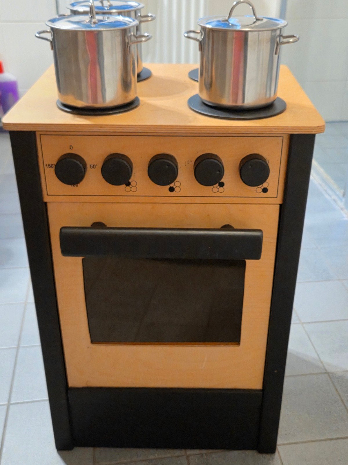 Houten kinderkeuken met oven en kookplaten, Ophalen, Gebruikt, Jongen of Meisje
