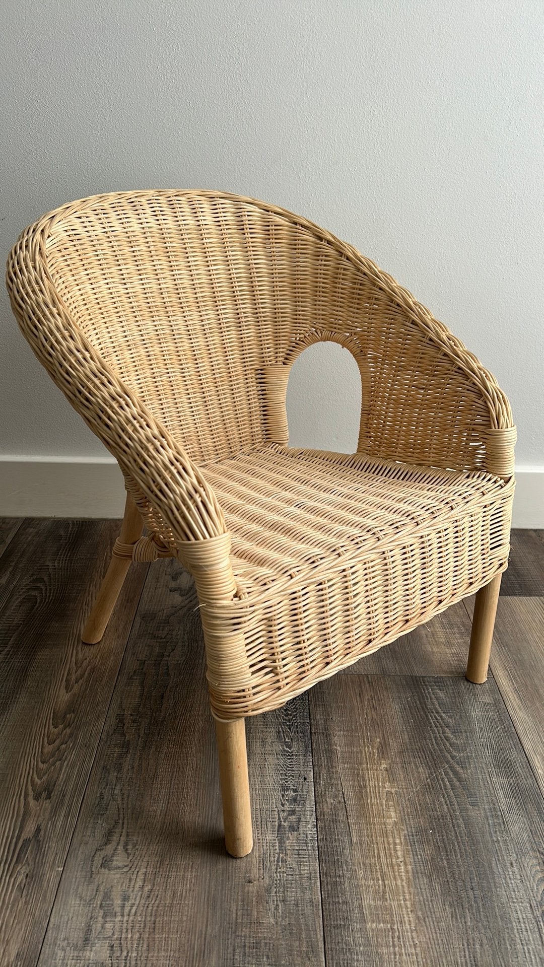 Rotan kinder stoetje als nieuw, Ophalen of Verzenden, Zo goed als nieuw, Stoel(en)