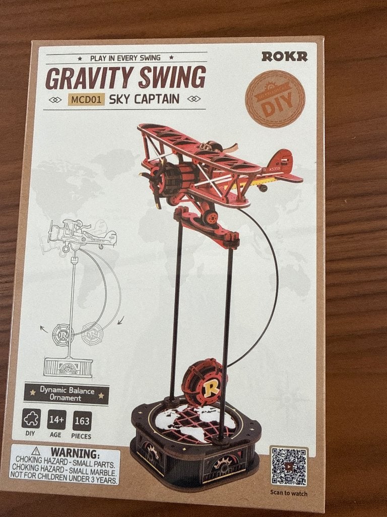 Robotime Sky Captain ROKR Gravity Swing - Bouwpakket hout, Hobby en Vrije tijd, Ophalen, Voertuigen, ROKR, Nieuw