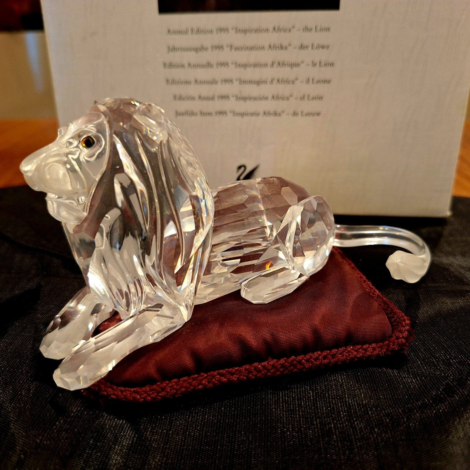 Vintage Swarovski Jaarlijks Item 1995 - De Leeuw, Ophalen of Verzenden, Zo goed als nieuw, Figuurtje
