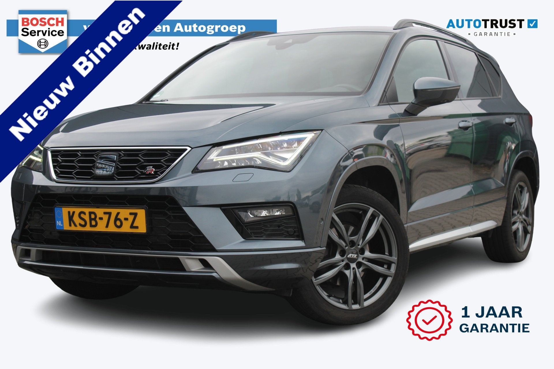 SEAT Ateca 1.5 TSI FR | Incl. 12 Maanden garantie | Adaptiev, 12 maanden, Bedrijf, 19 km/l, 1600 kg