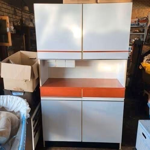 Keukenkast, Huis en Inrichting, Keuken | Keukenelementen, Ophalen, Gebruikt, 100 tot 150 cm, Rood
