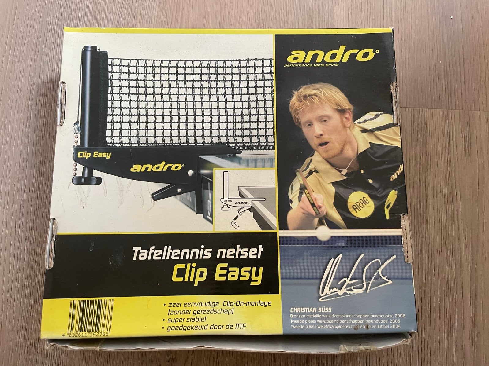 Andro Clip Easy Tafeltennis netset - Nieuw in doos, Ophalen of Verzenden, Nieuw, Net, Batje(s) of Balletje(s)