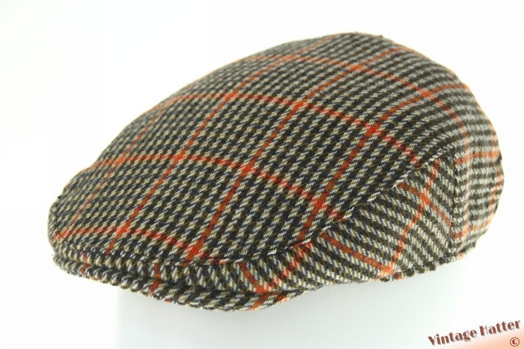 Platte pet Hawkins tweed oranje-groen 54, 59, 60, 61 Nieuw, 60 cm (XL, 7½ inch) of meer, Nieuw, Ophalen of Verzenden, Pet