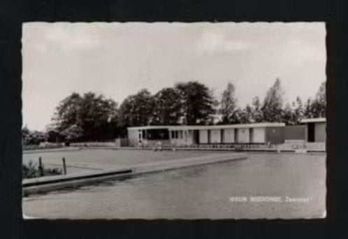 Nieuw-Weerdinge Zwembad 1966., Ophalen of Verzenden, 1960 tot 1980, Ongelopen, Drenthe