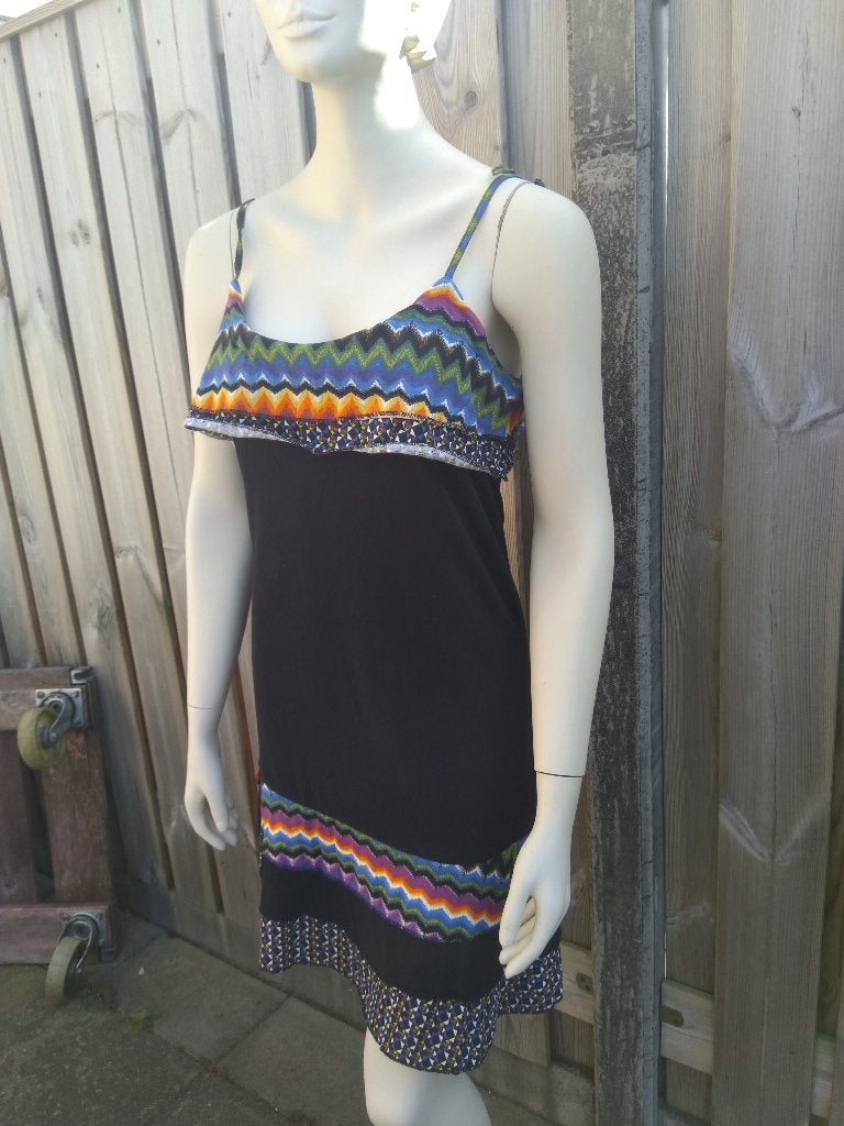 Hippie Ibiza jurkje - NIEUW!, Zwart, Maat 42/44 (L), Nieuw, Ophalen of Verzenden