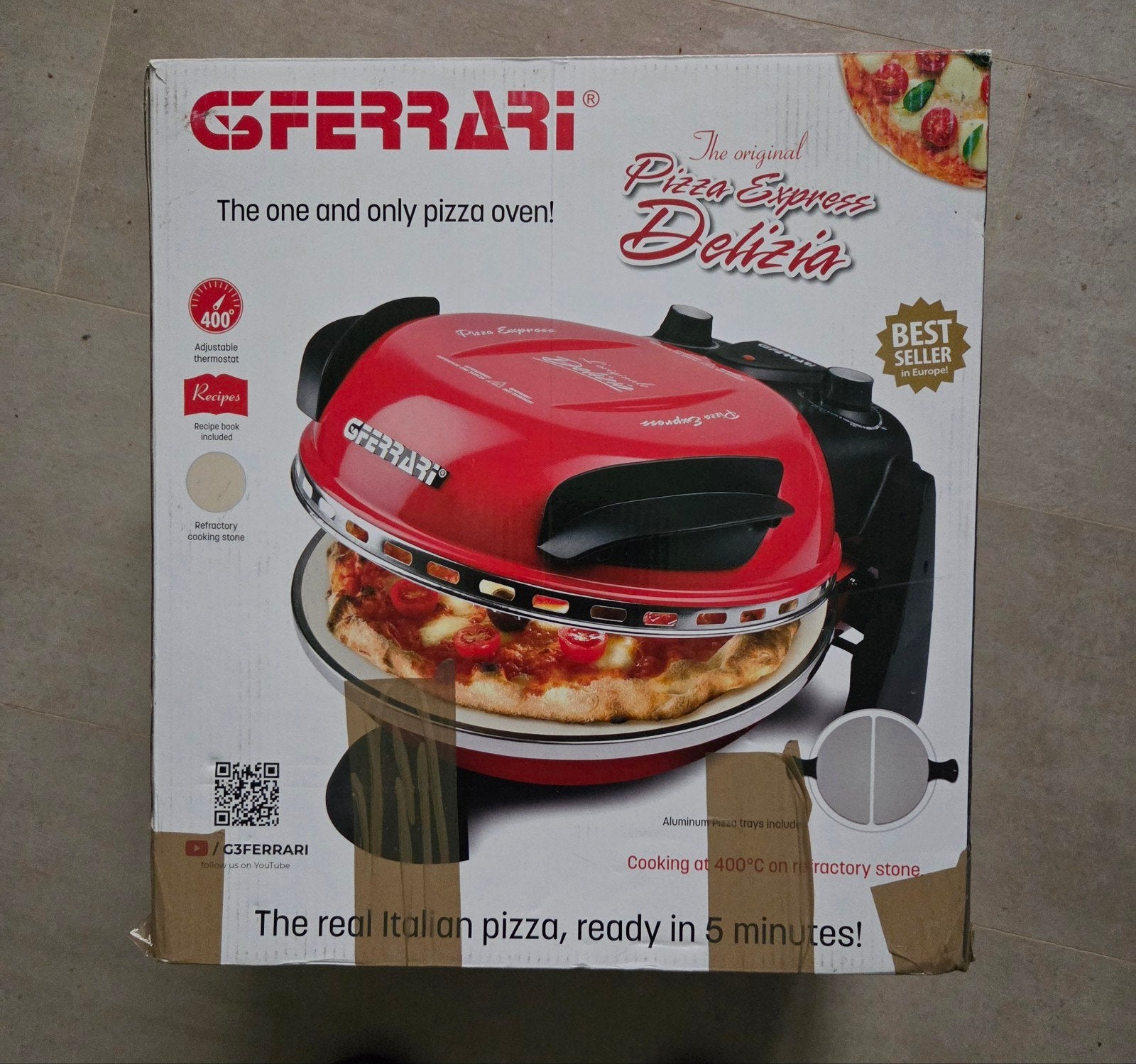 G3 Ferrari Pizzaoven pizzasteen - pizza in 5 minuten, Tuin en Terras, Ophalen of Verzenden, G3 ferrari