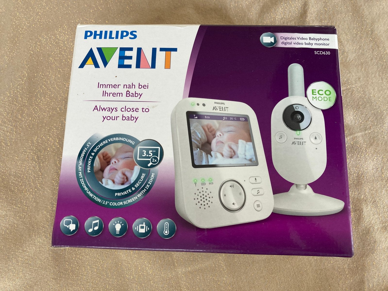 Philips Avent Video Babyfoon wit Babyfoon met Camera, Ophalen of Verzenden, Zo goed als nieuw, 250 meter of meer, Camera