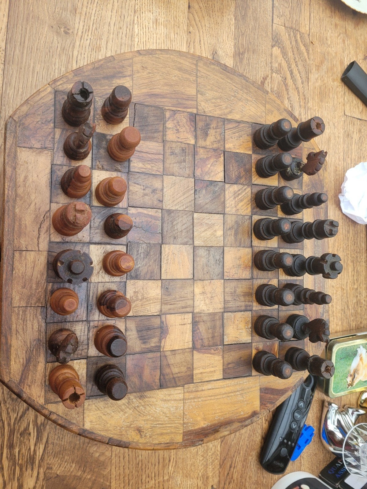 schaakbord, Hobby en Vrije tijd, Een of twee spelers, Ophalen, Gebruikt