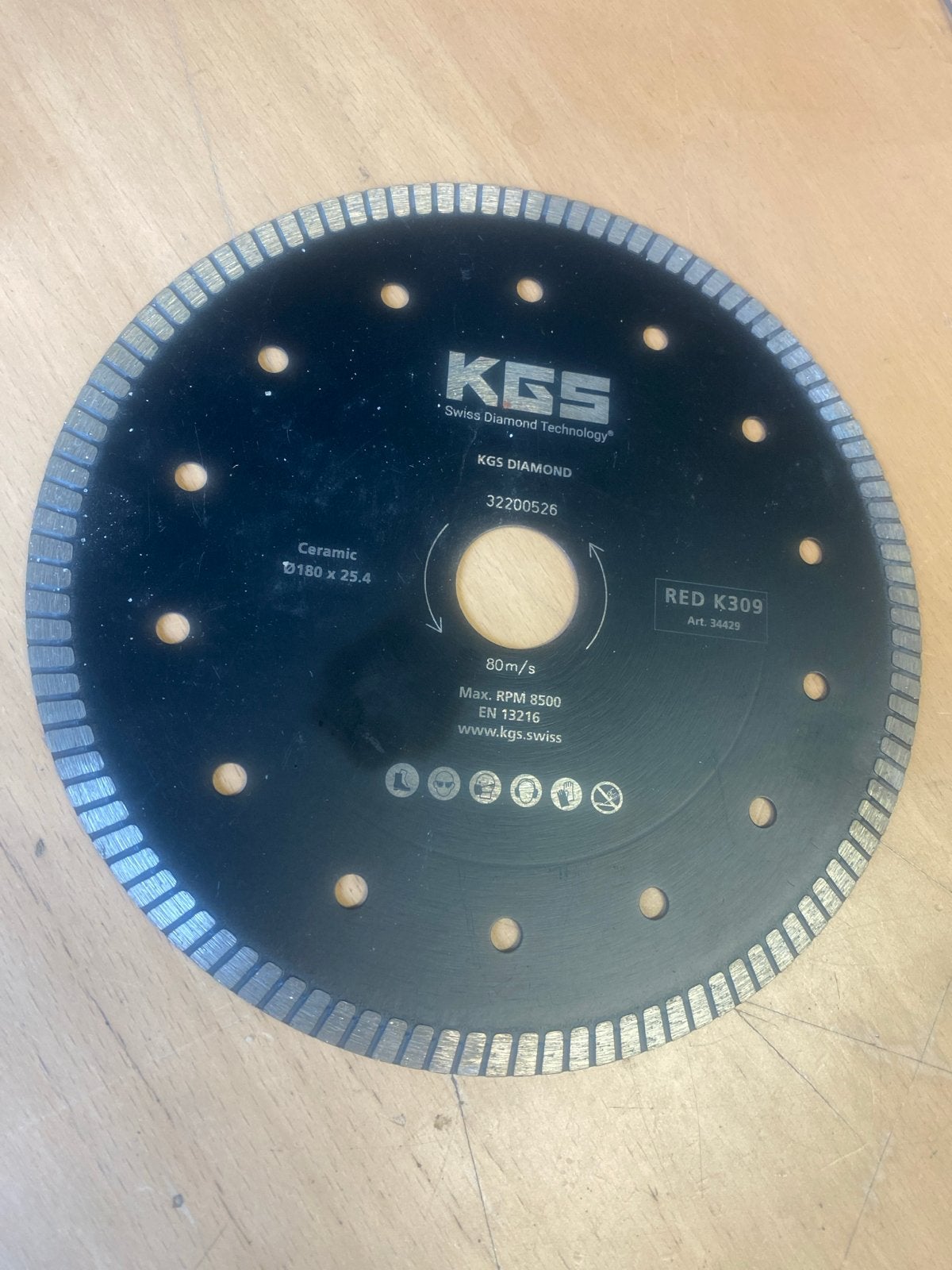 Nieuw KGS Diamant Zaagblad - Keramiek Ø180 x 25.4, Ophalen of Verzenden, Nieuw, Overige typen