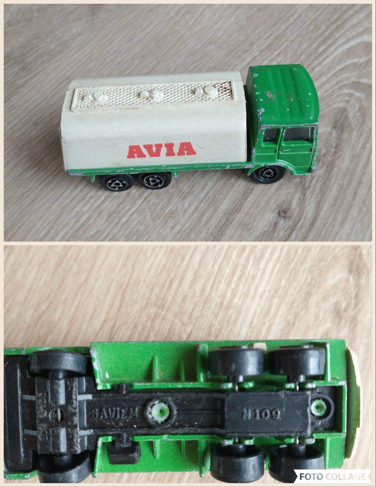 Vintage  AVIA Benzine Tankwagen - Groen/Wit, Verzamelen, Ophalen of Verzenden, Gebruikt