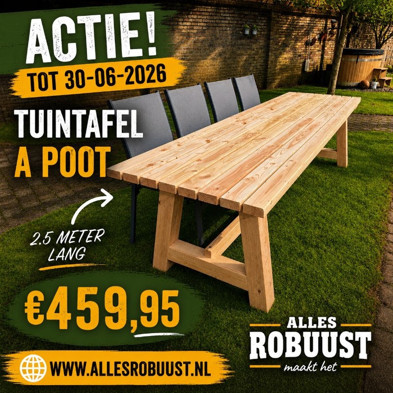 tuintafel APOOT actie DOUGLAS HOUT 8 pers evt ook 10-12 pers, Tuin en Terras, Tuintafels, Ophalen of Verzenden, Nieuw, Rechthoekig