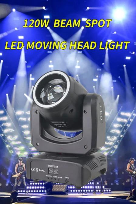 DJLicht 120W Movinghead RGBW met ledring, Geluidgestuurd, ., Nieuw, Ophalen of Verzenden