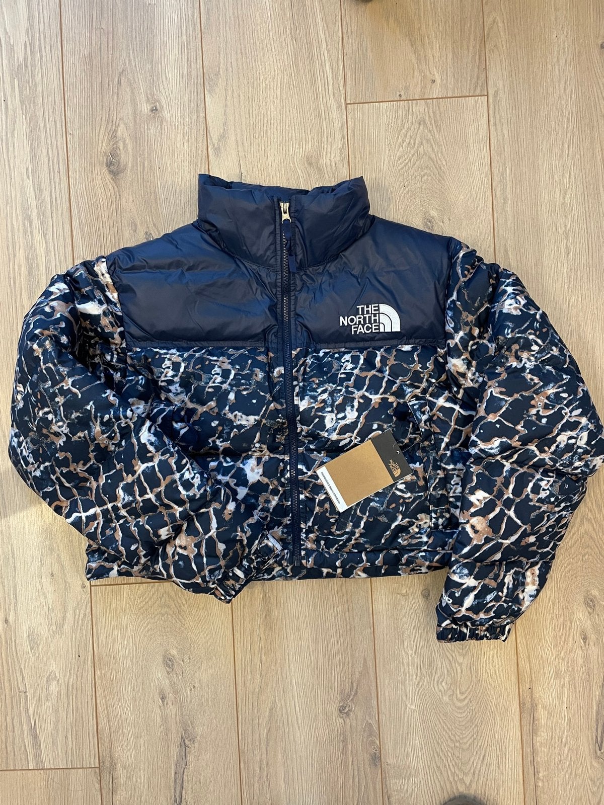 The North Face dons jas donsjas cropped maat M, Ophalen of Verzenden, Nieuw, Maat 38/40 (M), Blauw