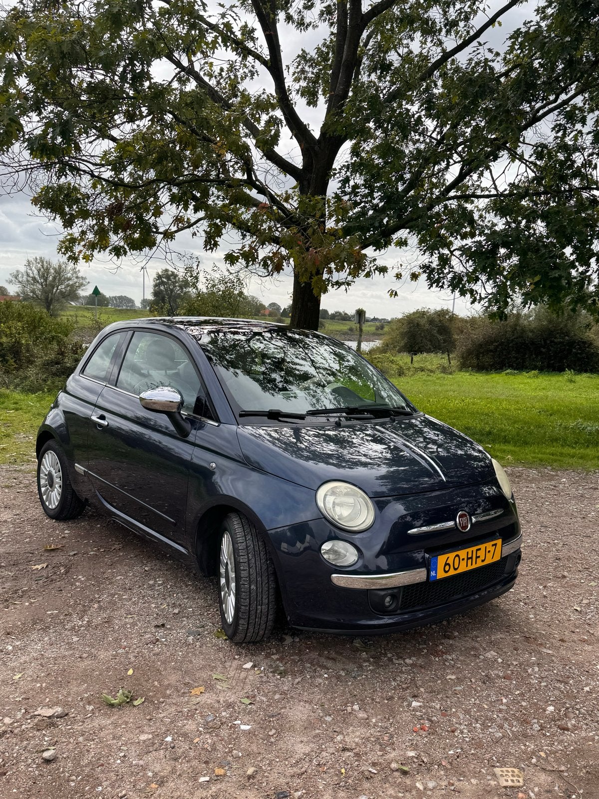 Fiat 500 1.2 2008 Blauw, Voorwielaandrijving, Stof, 4 cilinders, 840 kg