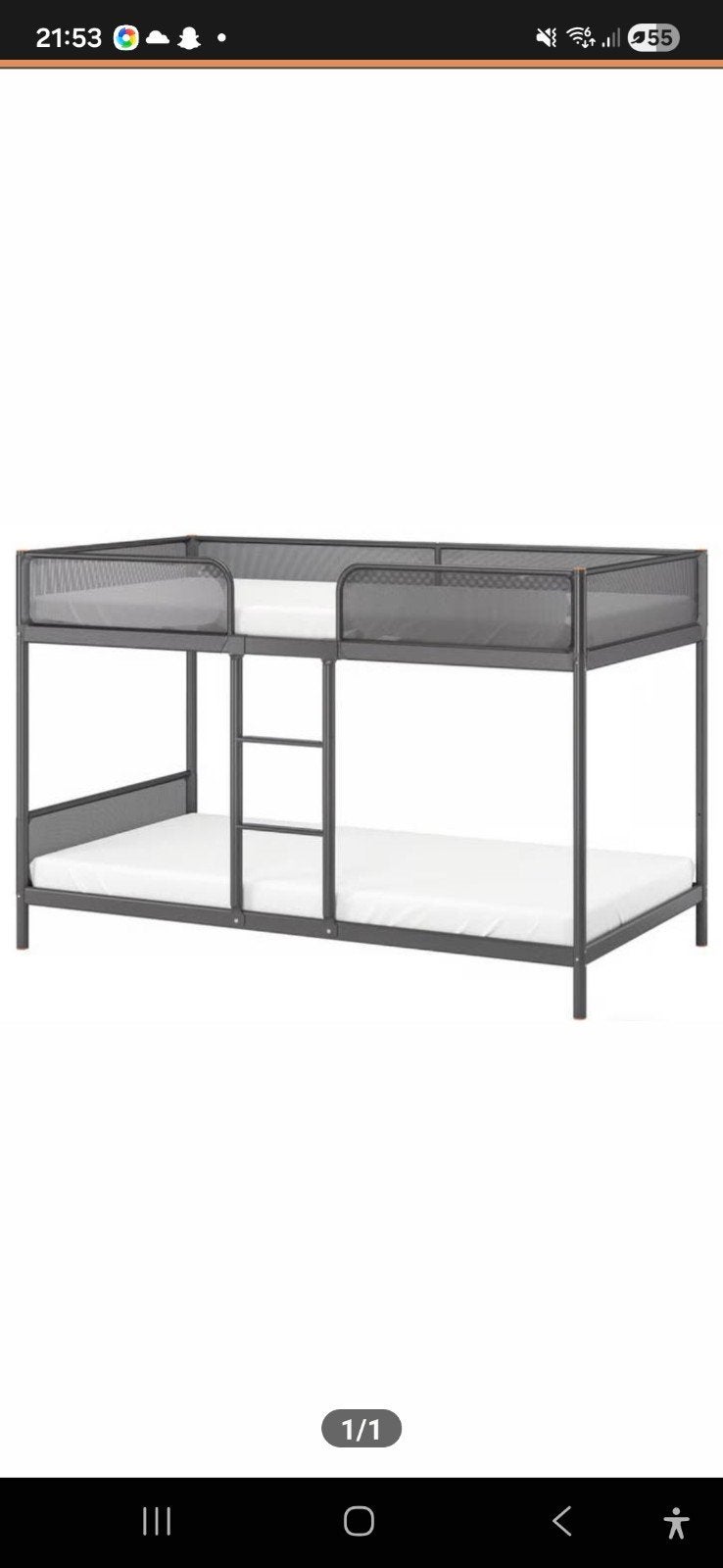 Te koop 2 nieuwe stapelbedden., Ophalen, 90 cm, Metaal, Grijs