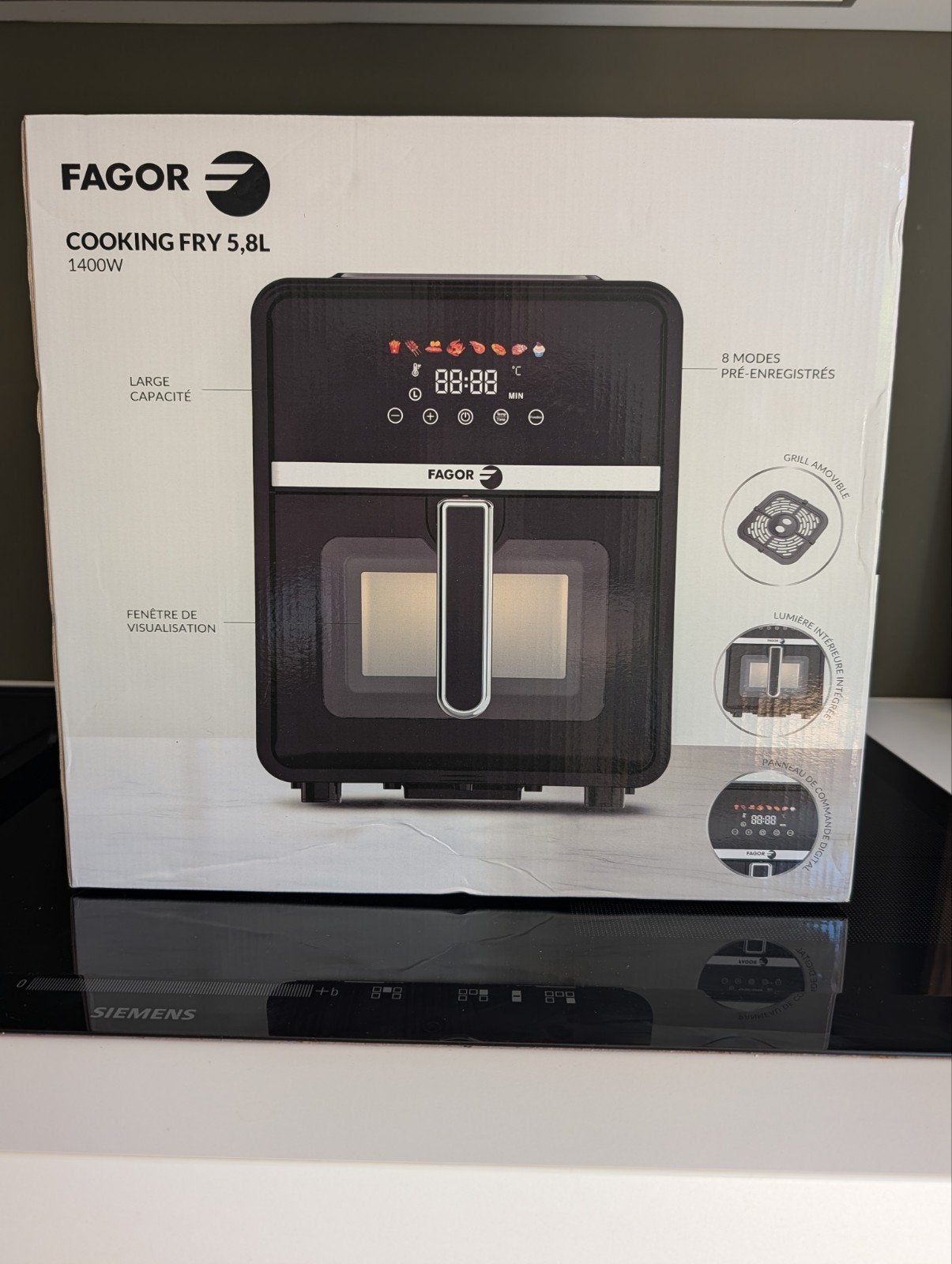NIEUW! Airfryer Fagor Cooking Fry 5,8L, Ophalen of Verzenden, Nieuw