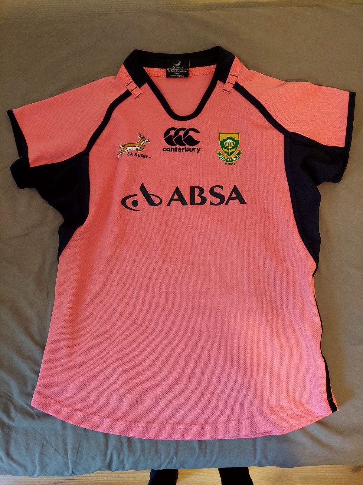 Springbok Rugby Shirt Roze Maat 14 Canterbury Goede Staat, Canterbury, Overige typen, Ophalen of Verzenden, Zo goed als nieuw