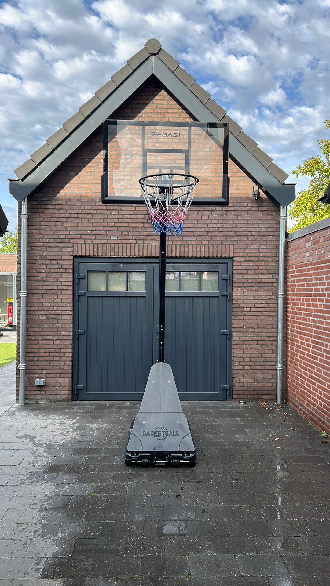 Pegasi basketbal paal net basket verstelbaar, Sport en Fitness, Basketbal, Ophalen, Zo goed als nieuw, Ring, Bord of Paal