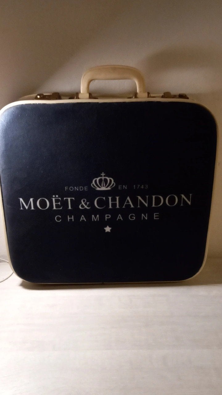 Vintage wijn prosecco champagne feest kado koffertjes, Ophalen of Verzenden, Nieuw, Accessoires