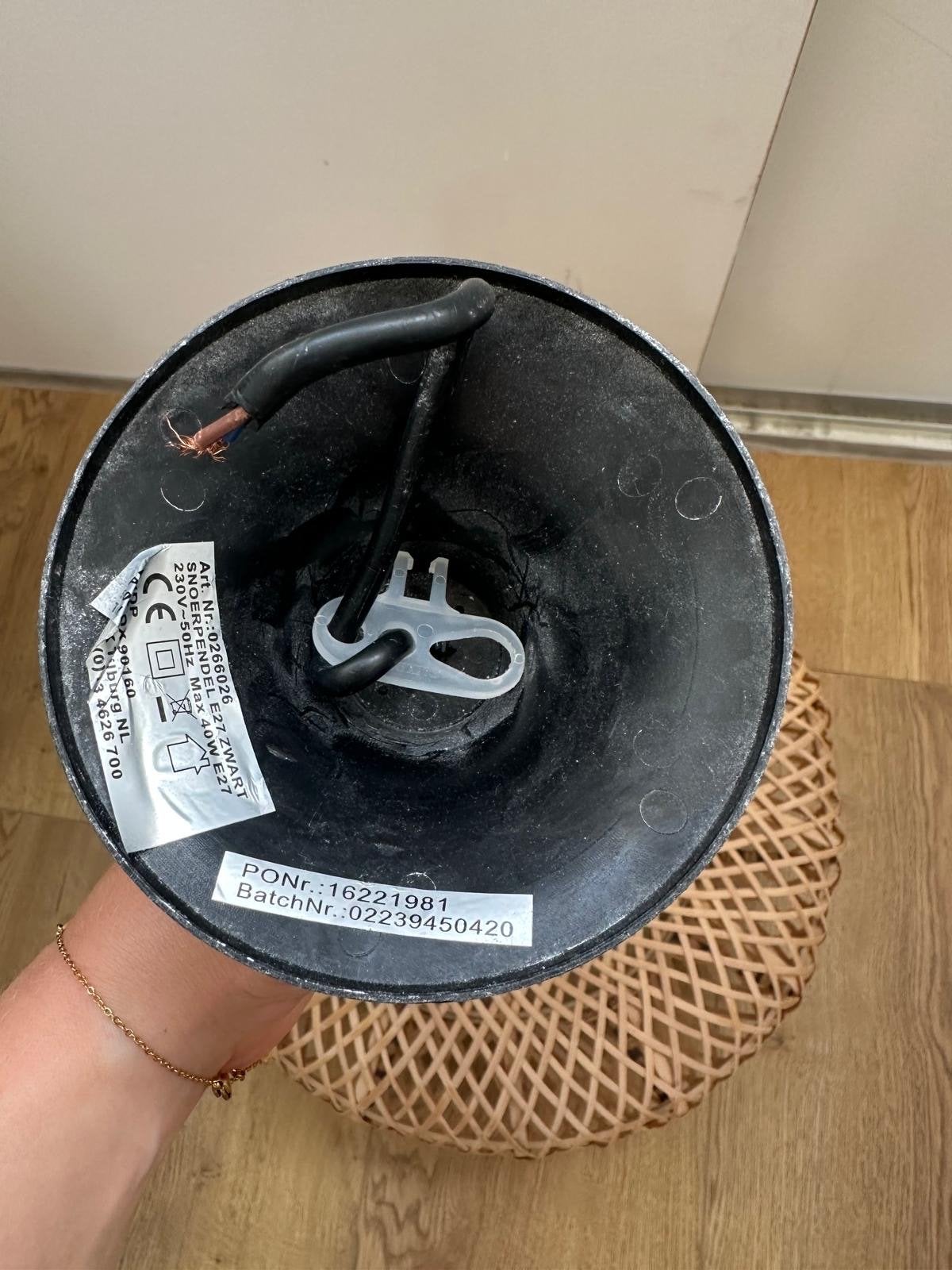 Hanglamp bamboe, 3-laags, naturel, Ophalen, Zo goed als nieuw, Natuurlijk materiaal, E27 (groot)