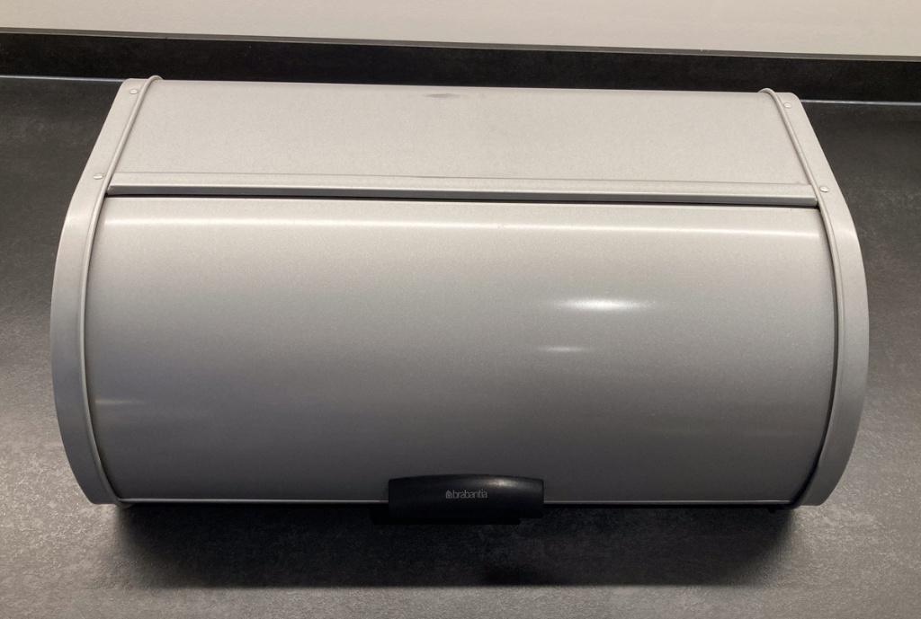Brabantia broodtrommel, Ophalen, Gebruikt, Zilver, Metaal