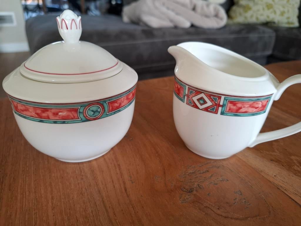 Villeroy & Boch Rialto suikerpot en melkkan, Overige typen, Ophalen of Verzenden, Zo goed als nieuw, Overige stijlen