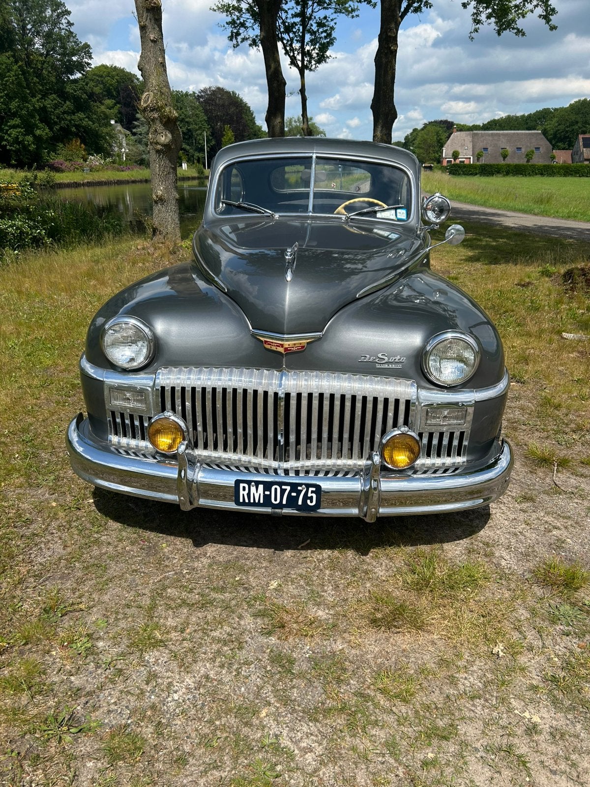 DE Soto custom coupé 1948, Auto's, Overige Auto's, Particulier, Benzine, Coupé, Geïmporteerd, Zilver of Grijs, Ophalen