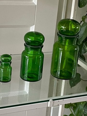 Vintage Stopflessen groen, Ophalen of Verzenden, Huis en Inrichting