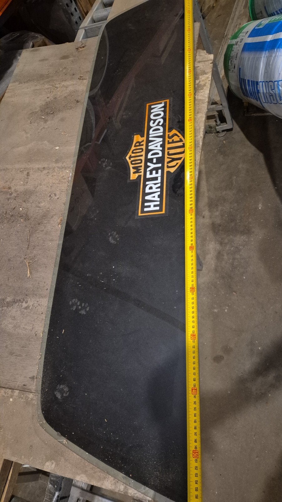 Harley davidson plaat/ruit, Ophalen, Gebruikt