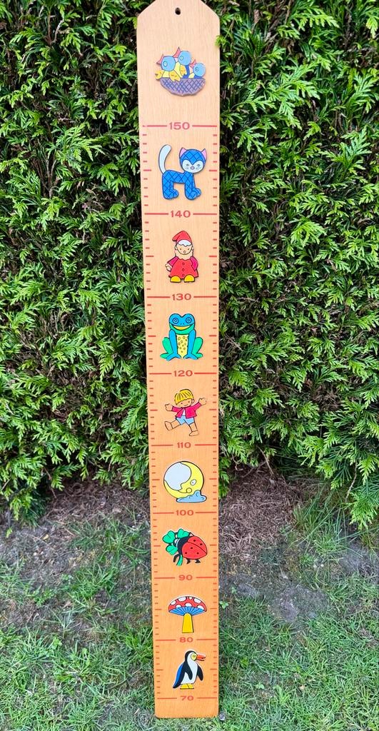 Vintage houten groeimeter "Kinderwelt" - Mertens Kunst, Ophalen, Gebruikt, Wanddecoratie