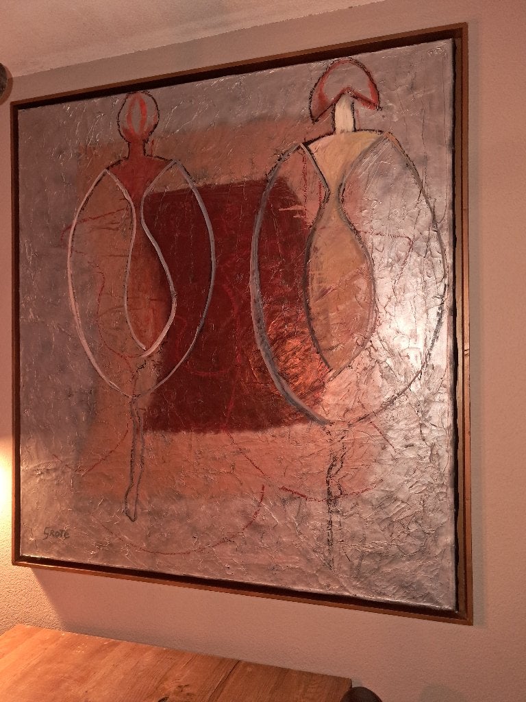 Lex Grote-Groot origineel schilderij 130×120cm-Gesigneerd, Ophalen