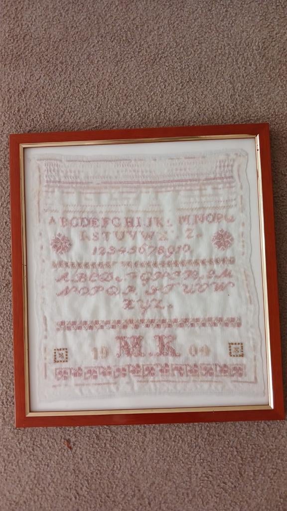 Merklap 1904, Antiek en Kunst, Antiek | Kleden en Textiel, Ophalen of Verzenden