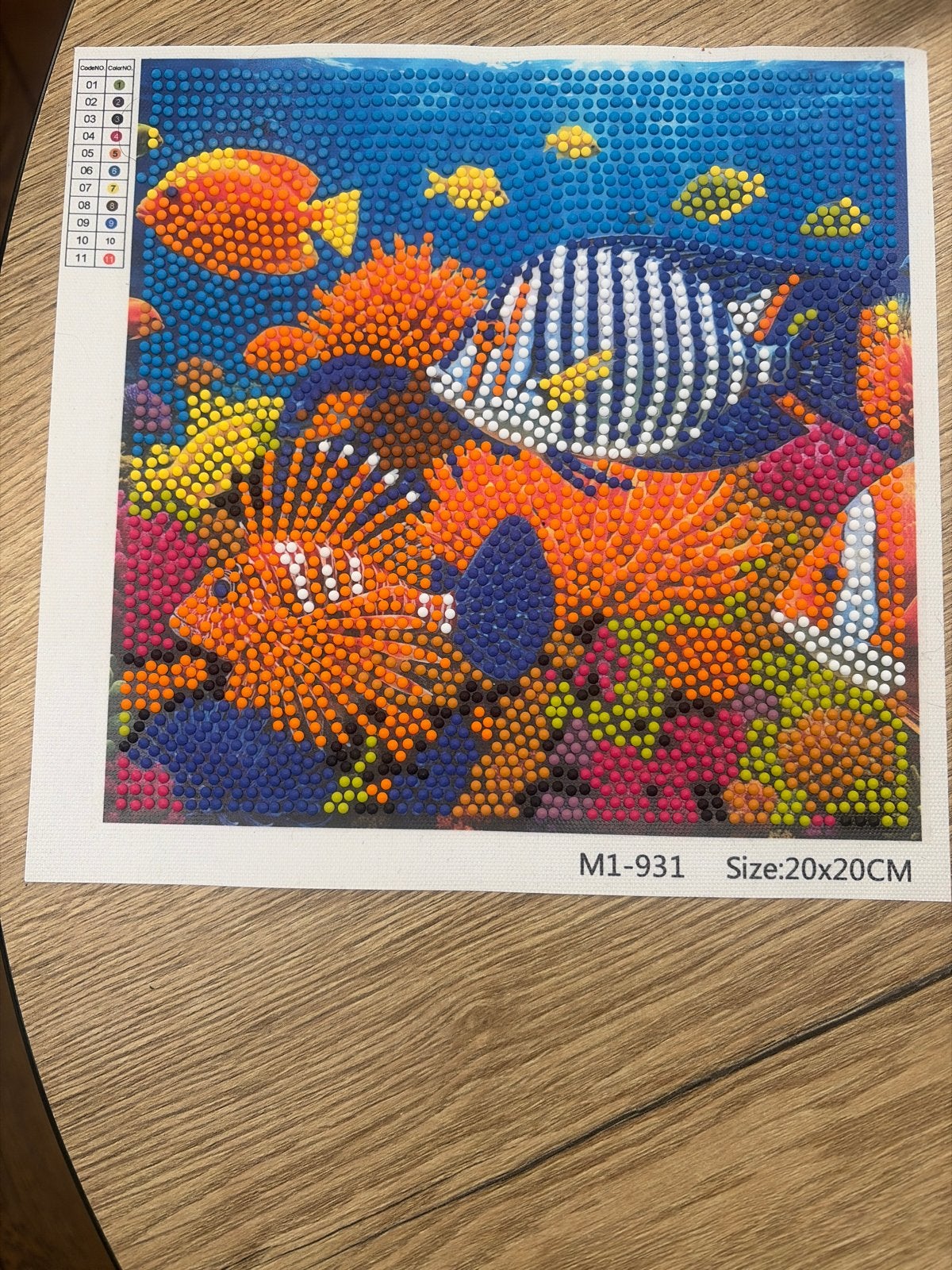 Diamond Painting Onderwaterwereld 20x20CM, Zee en Strand, Diamond painting, Nieuw, Meerkleurig