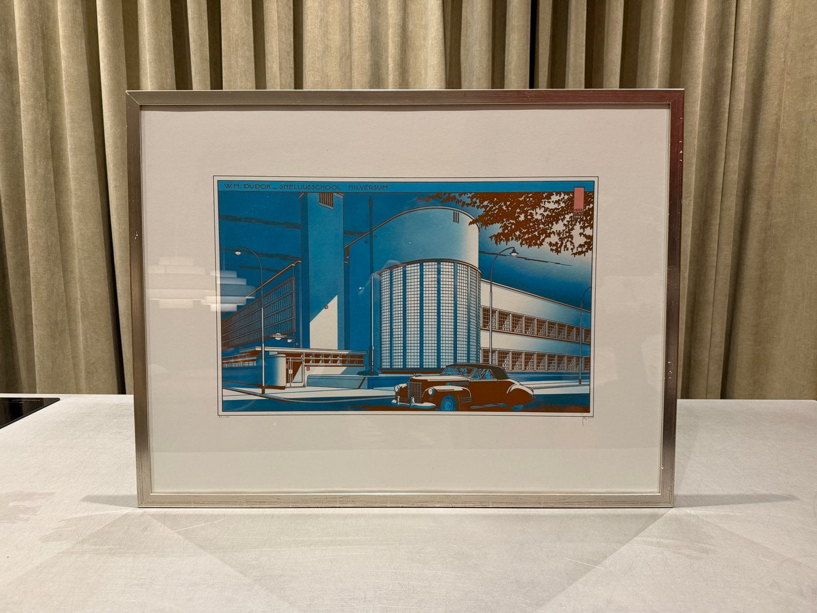 Gesigneerde en genummerde zeefdruk | Joost Veerkamp, Architectuur, Ophalen of Verzenden, Zeefdruk, 1950 - 1999