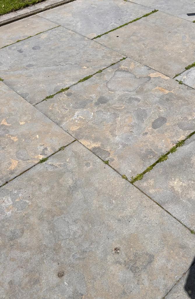 13,5 m2 terrastegels (natuursteen) 60x60x3cm, Ophalen, Zo goed als nieuw, Natuursteen, Terrastegels