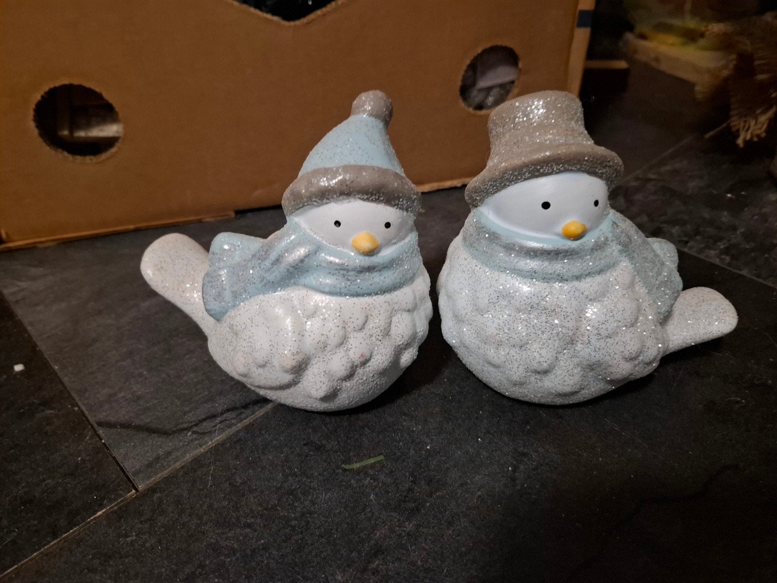 Kerstvogels met Glitter, Ophalen of Verzenden